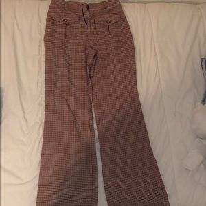 Patterned Bootcut Pants